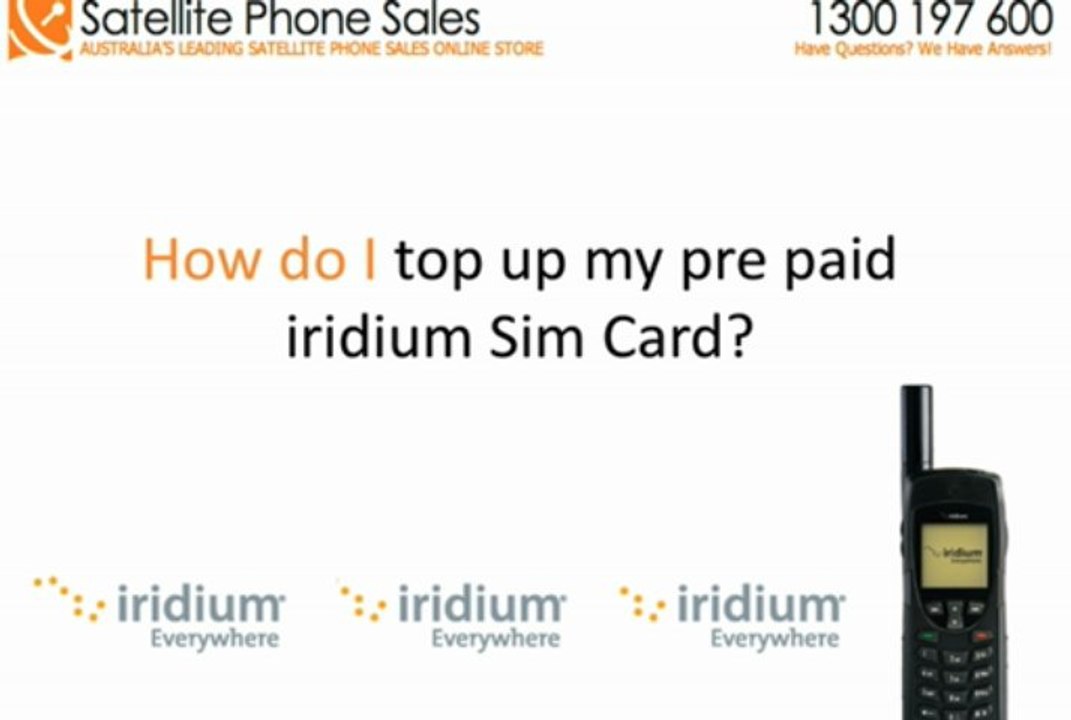 Can I Top Up My Iridium 9555 Satellite Phone Sim Card Online?