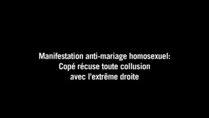 Manif anti-mariage gay: Copé rejette une collusion avec le FN