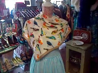 Vintage Bird Print Scarf & Vintage Accessories from My Vintage