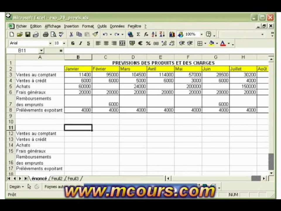 Tutoriel EXCEL 2003: Cours N°21 Déplacer une cellule