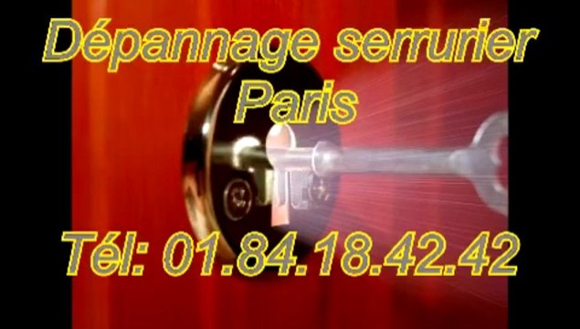 Dépannage serrurier Paris Tél: 01.84.18.42.42