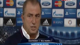Sampiyonlar Ligi | Galatasaray 3 - 2 Real Madrid Maç sonu Fatih Terim'in açıklamaları