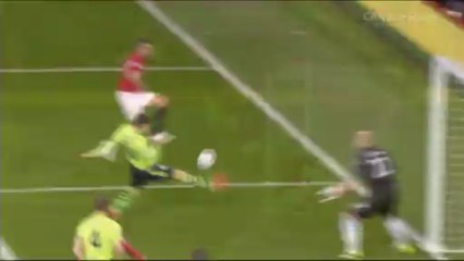 اهداف مباراة  مانشستر يونايتد 3 -0 استون فيلا 22-4-2103