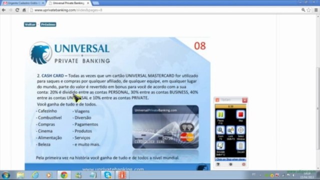 Universal Private Banco Vai começar trabalhar com MMN Cadastro gratis ate Junho