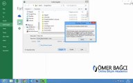 Excel 2013 Türkçe Videoları-Dosyalarınıza Parola Vererek Kaydetmek-Ömer BAĞCI Online Bilişim Akademisi