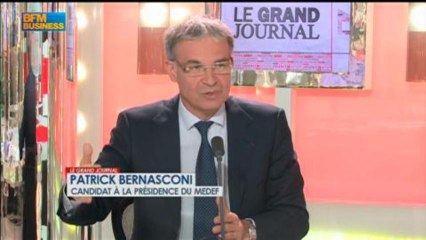 Patrick Bernasconi, candidat à la présidence du Medef dans Le Grand Journal - 22 avril 1/4