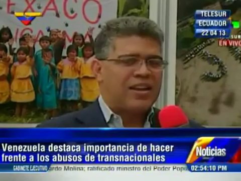 Canciller Elías Jaua: Venezuela no acepta amenazas de imperio alguno