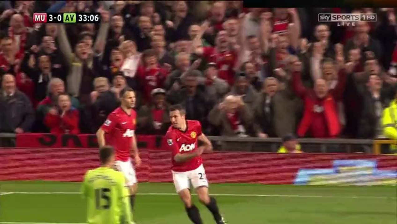 HAT-TRICK RVP MAN UNITED - ASTON VILLA 3-0