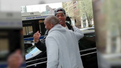 Jay-Z and Kanye West Hug it Out in New York