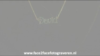 Gouden naam ketting (David)