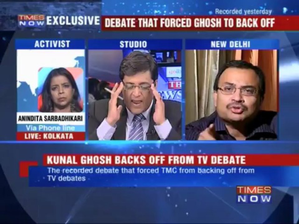 TMC MP Kunal Ghosh backs off from TV debate (Part 2 of 2)
