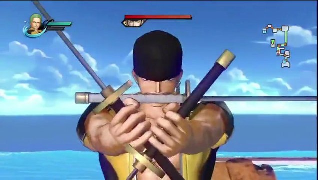 One Piece Pirate Warriors (PS3) - Roronoa Zoro Vs Mihawk