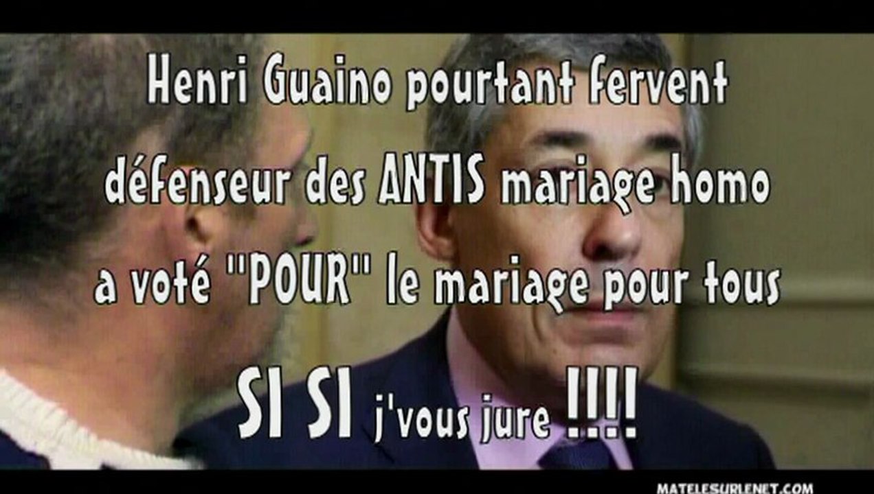 Henri Guaino à voté "POUR" pour le mariage pour tous (véridique)