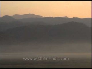 Valley of mountains at Corbett National Park