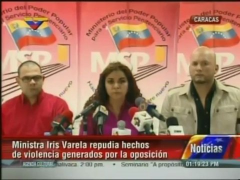 Ministra Varela dice que prepara celda para quitarle a Capriles el pensamiento fascista