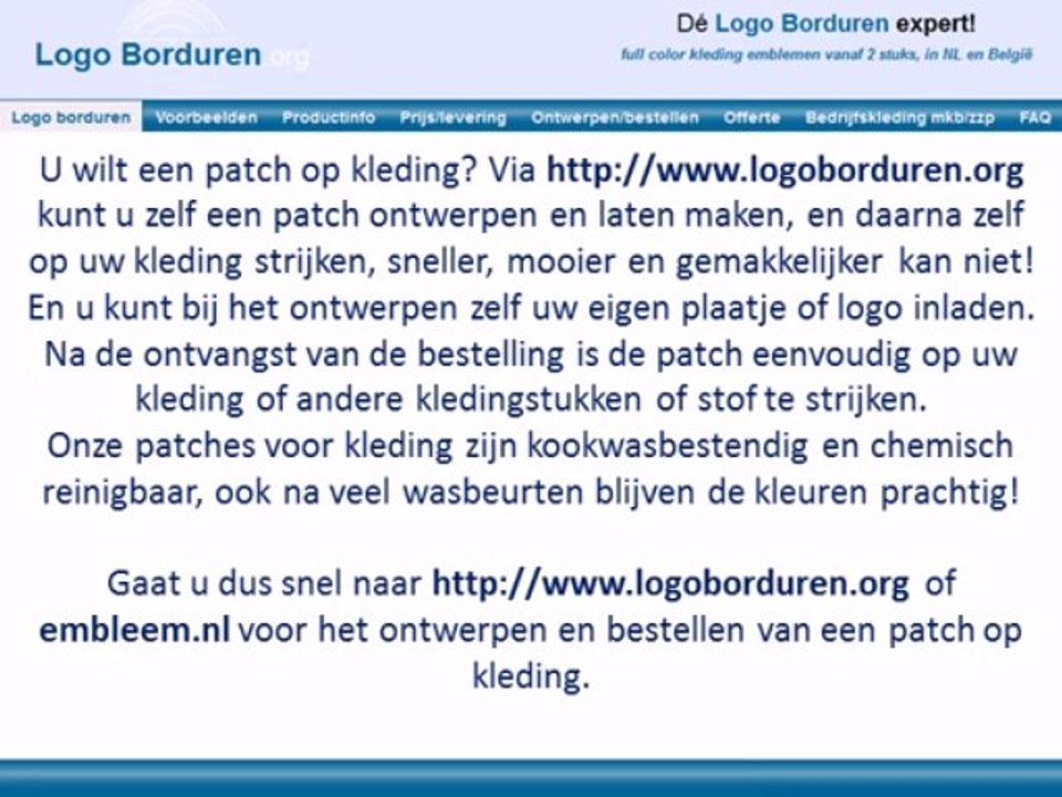 Patch op kleding