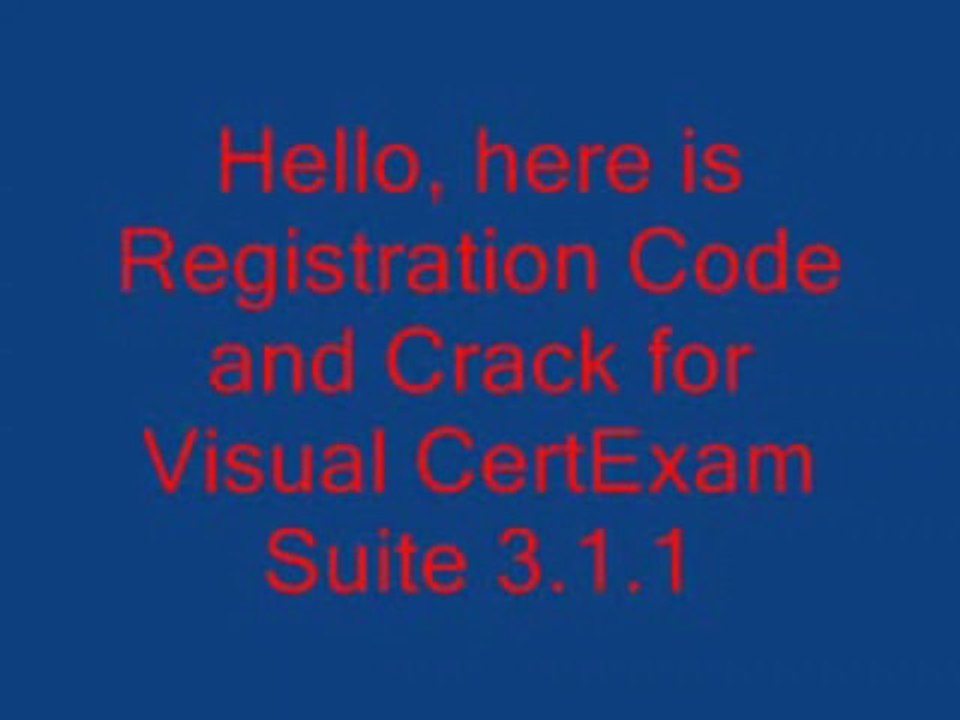 Avanset Visual CertExam Suite v311 Cle , Keygen Crack , Télécharger