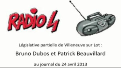 Législative partielle: Dubos et Beauvillard invités de Radio4