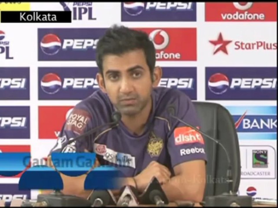 IPL Season 6 2013-Kolkata Knight Riders vs Mumbai Indians-Gautam Gambhir-IANS India