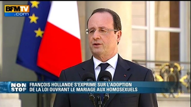 Hollande appelle à l'apaisement après l'adoption du mariage homo - 24/04
