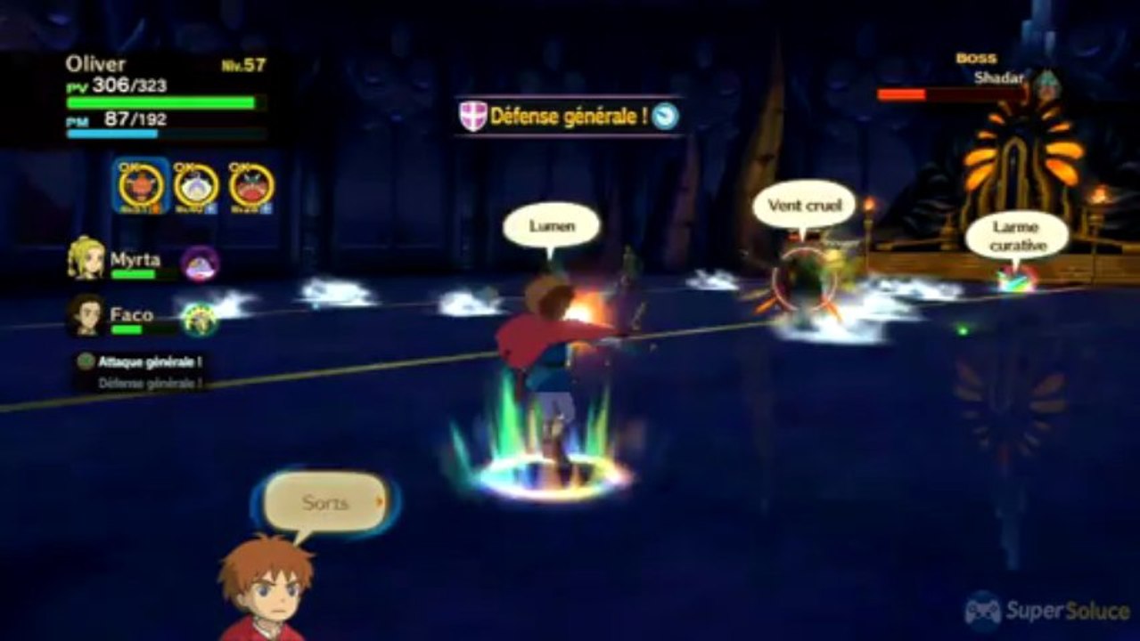 Ni No Kuni : La Vengeance de la Sorcière Céleste - Le combat contre Shadar