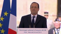 Discours à l'occasion de la cérémonie nationale d’hommage à François JACOB