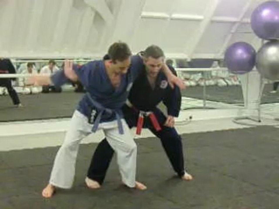Andy Manwaring (7° dan Jujitsu) démontre une technique de projection