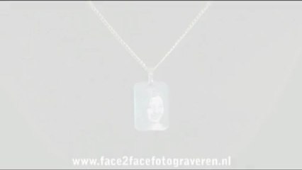 Gouden foto hanger (vierhoek)