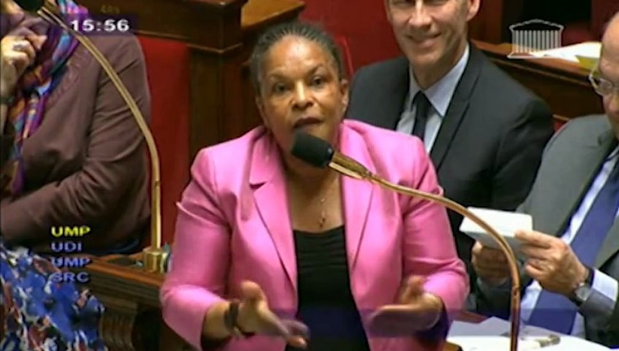 Mariage homo : Taubira appelle l'UMP "à la paix civile"