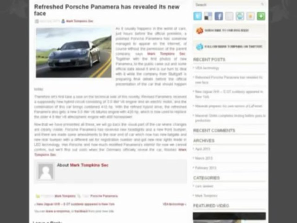 Refreshed Porsche Panamera