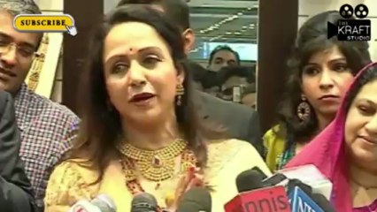 HEMAMALINI INAUGRATES MALBAR GOLDN DIAMOND JWELLERY SHOWROOM