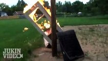 Guy Jumps Through a Burning Door