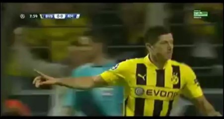 Dortmund vs Real Madrid 1-0 (Goal Lewandowski) Champions League