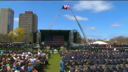 Attentat de Boston: Joe Biden rend hommage au policier tué