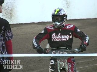 White Moto Flip at Starting Line