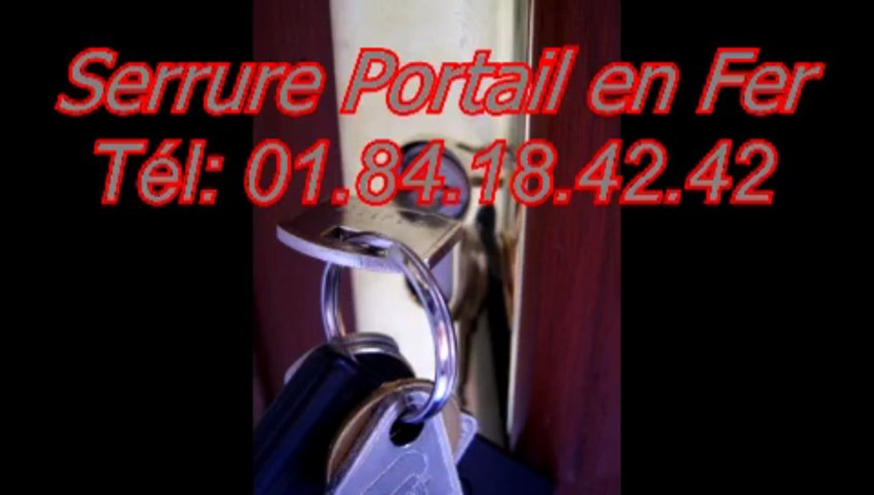 Serrure pour un portail en fer Tél: 01.84.18.42.42
