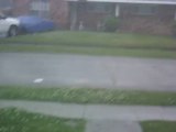 it's raining hard outside, we were under a tornado watch