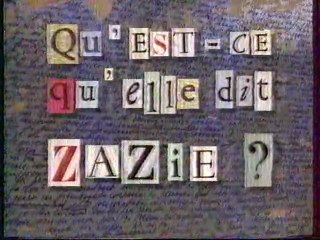 Extrait De l'emission Qu'est-ce qu'elle dit zazie Mars 1998 France 3
