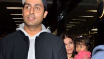 Abhishek Bachchan, Aishwarya Rai and Aaradhya Back From New York- PHOTOS