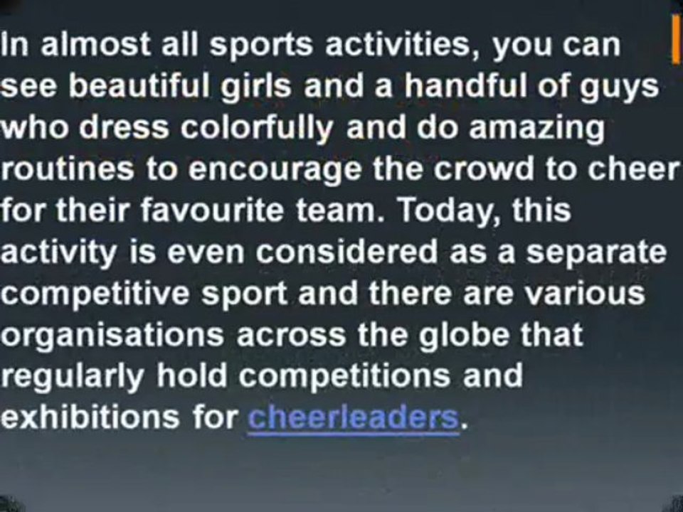 Cheerleading History : The Beginning