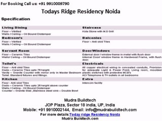 Today Ridge Residency, Today's Ridge Residency Noida