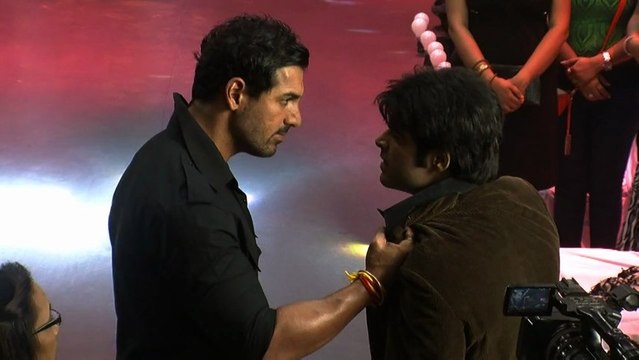 John Abraham On The Sets Of Bade Acche Lagte Hai - Shootout At Wadala Promotion
