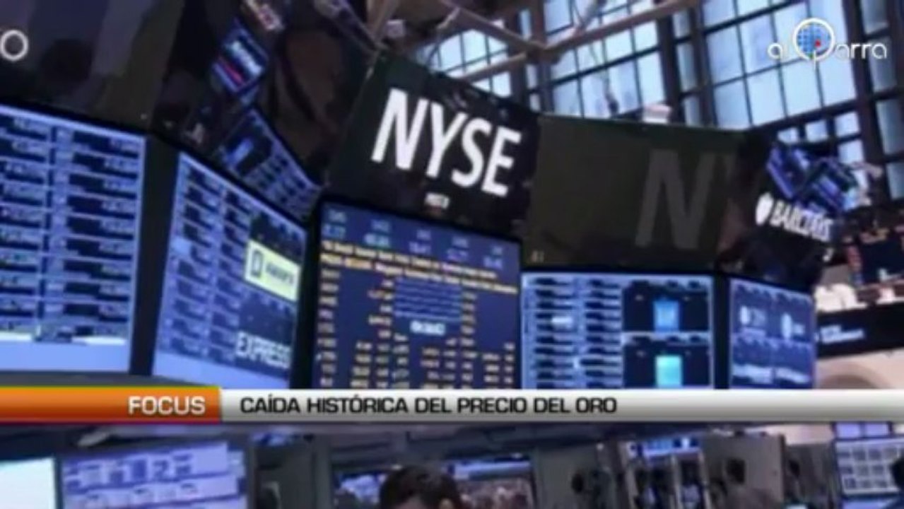 Caída histórica del precio del oro.