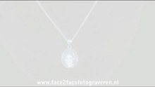 Gouden foto hanger 18 karaat (rond)