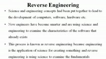 Why Reverse Engineering : Computer Science Homework Help by Classof1.com