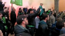 Les Verts de retour à Saint Etienne avec la coupe de la Ligue