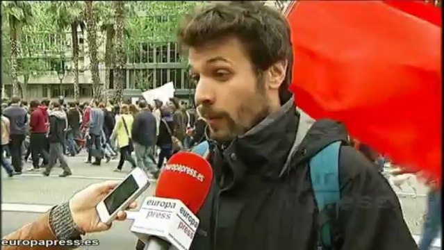 Manifestación de estudiantes de la UPC en Barcelona