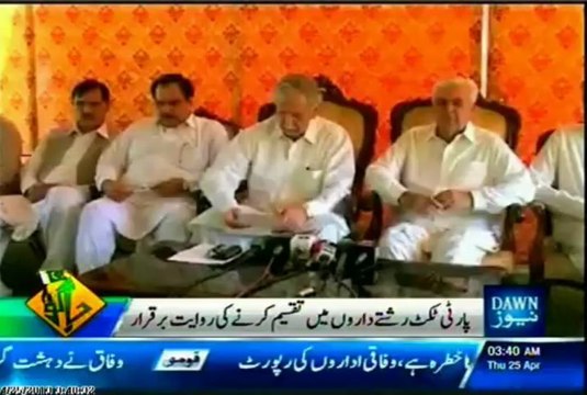 PML-N, PPP, Ji & ANP Family politics IN KPK