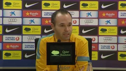 Iniesta: El partido contra el Bilbao será muy difícil, pero cuanto antes ganemos la Liga mejor
