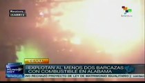 Registran explosiones en barcazas con combustible en Alabama